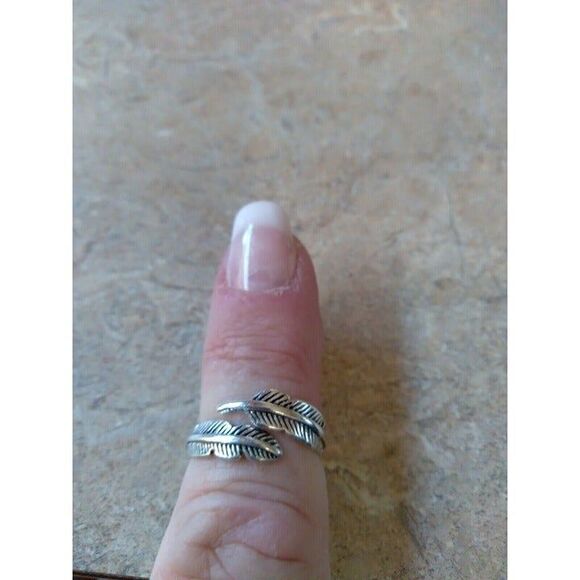Vintage Indian Feather Silver 925 Ring-Adjustable. - Picture 1 of 1